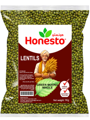 Organic unpolished Moong Dal rich in plant-based protein, sourced by Puresto Foods.