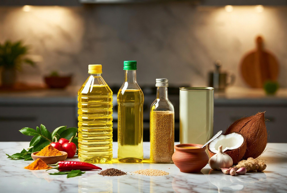 Types of cooking oils by Puresto Oils in indian cooking