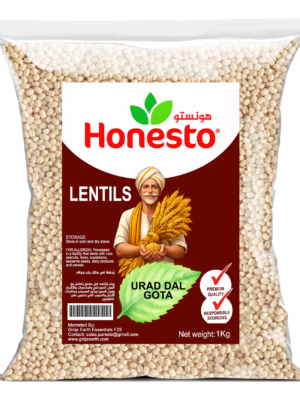 Honesto Urad Whole Gota 1kg, premium deskinned white gram for idli and dosa batter