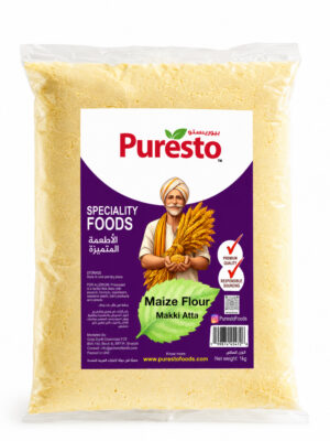 Corn Maize Makki Flour 1kg pack - Puresto Foods pure gluten-free flour